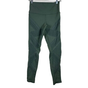 Alo Ankle Legging Women's Size M Green Solid Skinny Comfort High Waist Pull On